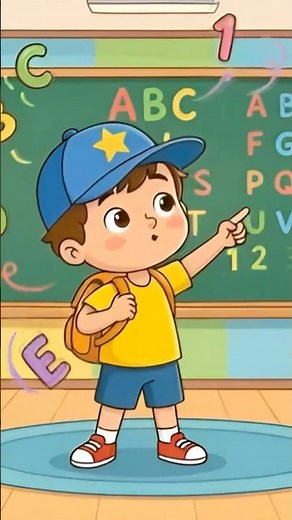 Nico learns ABCs, colors, and numbers while singing #kids-shorts #educational #learning