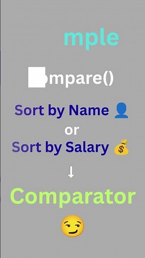 Comparable vs Comparator 😳 | Java Explained in 60 Seconds