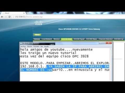Configurar router cisco DPC 3928 de claro