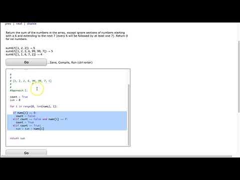 Codingbat - sum67 (Python)