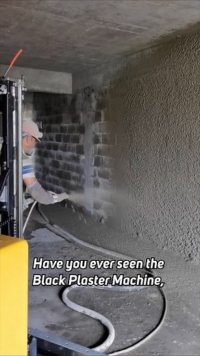 Black Plaster Machine! 🏗️💪 This innovative device plasters walls quickly and easily. ⚙️ It saves time and effort with its high efficiency and automatic operation. 👌 Increases quality with its ergonomic design and homogeneous plaster layers. 🏆 You don't need to deal with classical methods anymore! The Black Plastering Machine applies plaster to the finished rough construction of buildings by spraying. 🏢 This professional device emphasizes the importance of a clean floor for a flawless applic