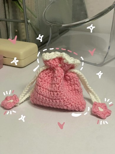 Crochet Drawstring Pouch Tutorial