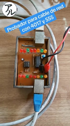 Probador de Cable de Red con 4017 y 555 - Electrónica LED