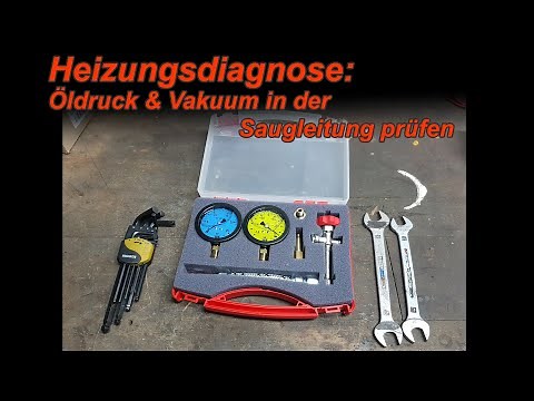Heating diagnosis: Check oil pressure and vacuum in the suction line with the pump test kit