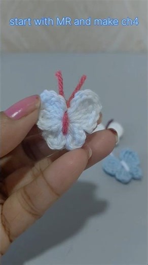 Mini butterfly crochet🧶🧶#crochet