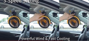 6K views · 74 reactions | ✅P119.99 Hipacool Car Cooling Clamp Fan 2000mAh USB Rechargeable Fan Burshless Cooler 900° Rotatable Portable Cooling Tool Car Electronic | GU HOME Mogoditshane Turnrite Mall | Facebook