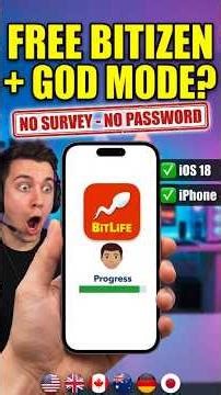 🚨 BitLife MOD APK iOS 2026 FREE (Bitizen + God Mode Hack - NO Jailbreak)
