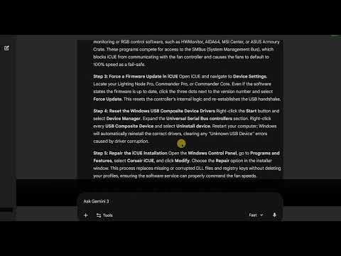 Get rid of Fans running at full speed but not showing in iCUE issue