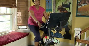 Sweating at home with Peloton