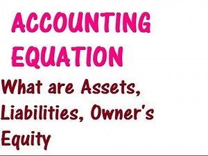 ACCOUNTING EQUATION - What are assets, liabilities, owner's equity
