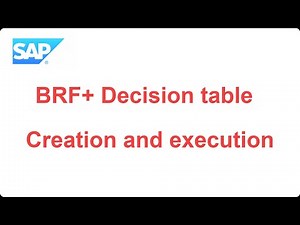 How to create and execute BRF+ decision tables via ABAP