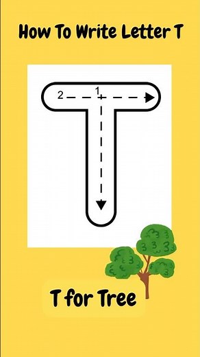 How to write letter T - sing along #shorts