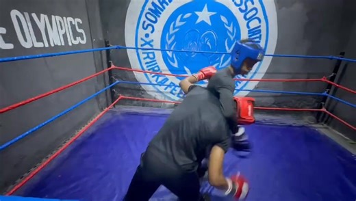 The youth boxers are having sparring session | Somali Boxing Association