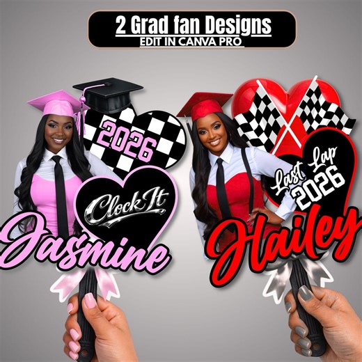 Grad Fan Paddle Custom Grad Fan, Canva Editable, Paddle Fan Bundle 2026 Grad, Graduation Favors, Digital Downloads - Etsy