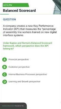 ACCA PM: Balanced Scorecard | Performance Management | Difficulty 3/10