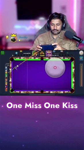 one MISS one KISS 🔥 8 ball pool GamingWithK #8ballpool #gamingwithk #trickshots #kissshot