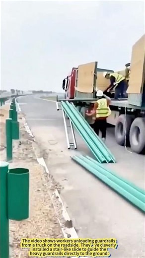 Efficient Highway Guardrail Unloading.