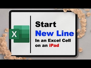 How to Start New Line In Excel Cell [ on iPad ]