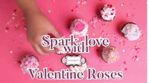 Confect Edible Fuchsia Pink Roses (12 Pack) – Vegan, Gluten-Free Flower Decor for Baking Cakes, Cupcakes, and Doughnuts