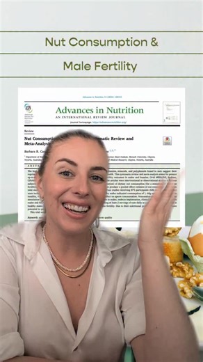 Nut for your nuts? 🥜 For this week’s Research Monday, we’re unpacking a systematic review and meta-analysis exploring the impact of nut consumption on fertility. Nuts are often praised for their omega-3 fats, fibre, and a variety of vitamins and minerals - but can they actually improve fertility parameters? Let’s dive in. 🔊 Volume up to learn more! 🥑 Follow @the_dietologist for expert-led insights on fertility, pregnancy, and reproductive health. Every Monday, we break down the latest researc