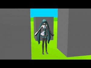 [MMD / Blender] Growing Giantess Miku -Test 1-