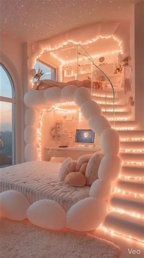 Dream Loft Bed Transformation 😍 | Empty Room to Cozy LED Bedroom Setup