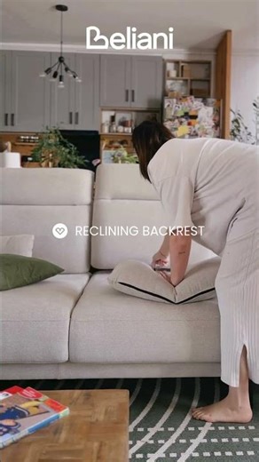 Sofas with reclining backrest