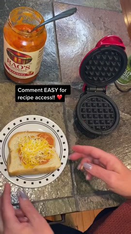 Easy 2 carb pizza sandwich in a waffle maker