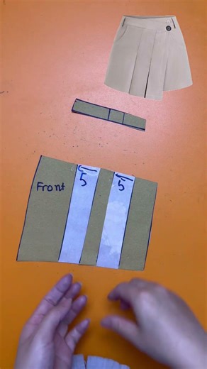 Asymmetrical Pleated Skort Pattern Making Tutorial #sewing #sewingtutorial #diy #pattern #diy