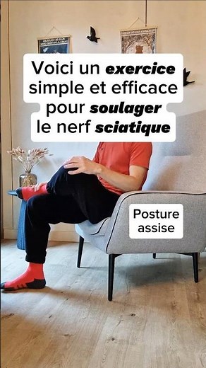 Soulager le nerf SCIATIQUE (position assise) ✨️ #sciatica #mobility #stretching