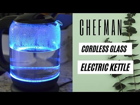 CHEFMAN CORDLESS ELECTRIC GLASS KETTLE/UNBOXING + step by step to clean glass kettle