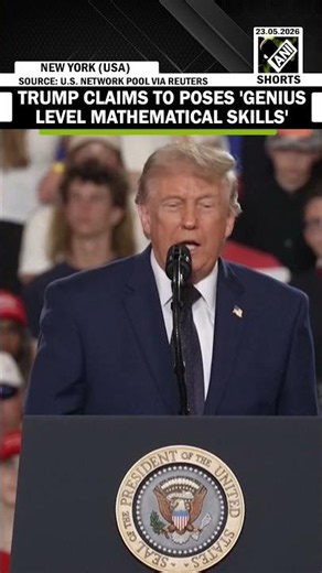 Trump claims to poses ‘genius level mathematical skills’ at midterms election rally in New York