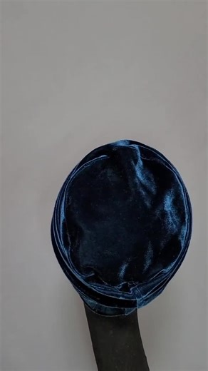 Blue Velvet Slouchy Beanie Hat With Lining - Etsy