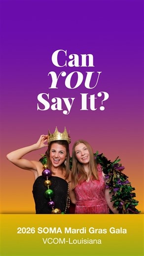 The Student Osteopathic Medical Association (SOMA) hosted its annual gala!⚜️ Attendees truly embraced the spirit of the evening and "Laissez les bons temps rouler" (let the good times roll)! 🎭The challenge? Saying it out loud 😄 Watch to see how our students did! A special thanks to Bash Booth for fantastic, fun photos of our favorite people! 🤩😘 | VCOM-Louisiana - Edward Via College of Osteopathic Medicine