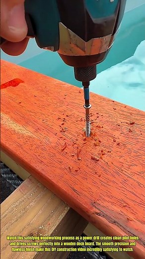 Perfect Screw Installation on Wooden Deck Boards