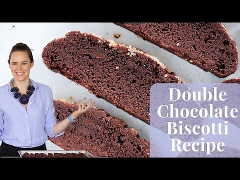 DOUBLE CHOCOLATE BISCOTTI RECIPE: A super easy tutorial for double chocolate biscotti!