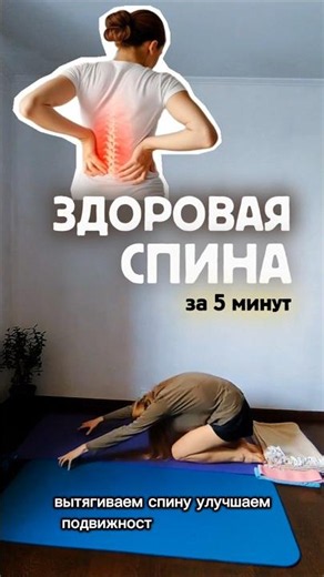 5 минут для здоровой спины 🧘 Простые упражнения"