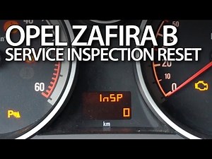 Hoe kan ik de service resetten op de Opel Zafira?