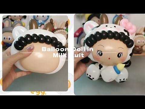 Follow Our Tutorial On Creating An Adorable Cow Doll.MeyiaArtBalloon.goodolddays