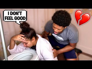 Having MORNING SICKNESS and THROWING UP PRANK ON BOYFRIEND *CUTE REACTION*