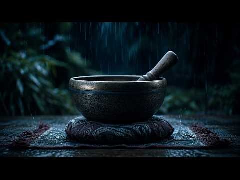 🧘‍♀️ Singing Bowl Meditation | Deep Relaxation & Inner Peace | Rainy Forest Sanctuary