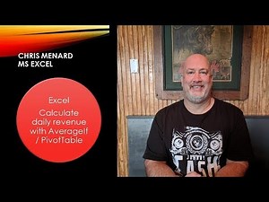 Excel: calculate day of the week average with Averageif / PivotTable by Chris Menard