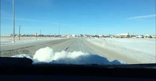 Poor road conditions in southern Alberta