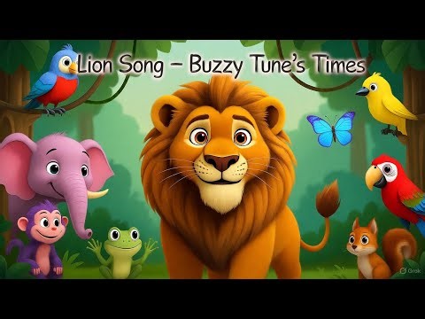 Lion Song | Learn About Lions for Kids | Buzzy Tune's Time