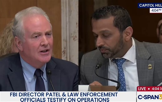 BREAKING: Kash Patel fails to answer @ChrisVanHollen twice when asked if he knows it's illegal to lie to Congress:Van Hollen: My final question to you, Mr. Director, is do you know that it is a crime to lie to Congress? Patel: I have not lied to Congress. Van Hollen: I didn't ask that. I'm not testifying herePatel: Maybe the next time you run up a $7,000 bar tab, we can talk about that. Van Hollen: Well, see, I'm glad that you have agreed to take the test regarding, you know, whether you have al