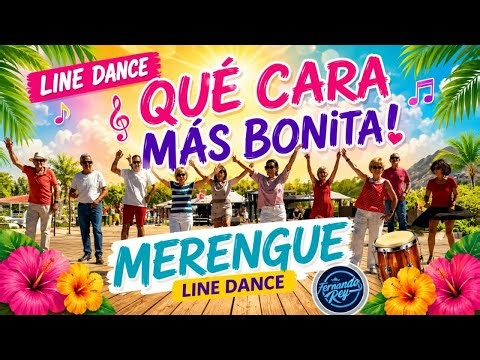 What a beautiful face! 😍 Merengue Line Dance ★ Line Dance ★ Group Dance