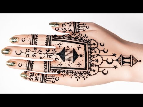 Ramzan Eid Mehndi Design/moon henna design/Beautiful back hand mehndi design for Eid #eid #ramzan