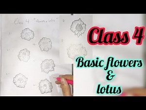 Class 4 | Basic Mehndi Flowers & Lotus Design Tutorial
