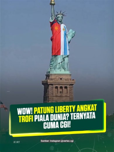 Sebuah studio CGI asal Dubai menjadi perbincangan setelah merilis video yang menampilkan Patung Liberty mengenakan warna Spanyol dan Argentina sambil mengangkat trofi Piala Dunia 2026 jelang partai final. Sekilas, video tersebut terlihat seperti rekaman nyata. Namun seluruh adegan yang ditampilkan merupakan hasil Computer Generated Imagery (CGI) atau rekayasa visual digital, bukan peristiwa yang benar-benar terjadi. Video ini pun menuai decak kagum karena menunjukkan bagaimana teknologi CGI saat