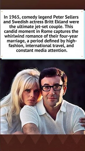 Peter Sellers and Britt Ekland in Rome (1965) 🇮🇹
